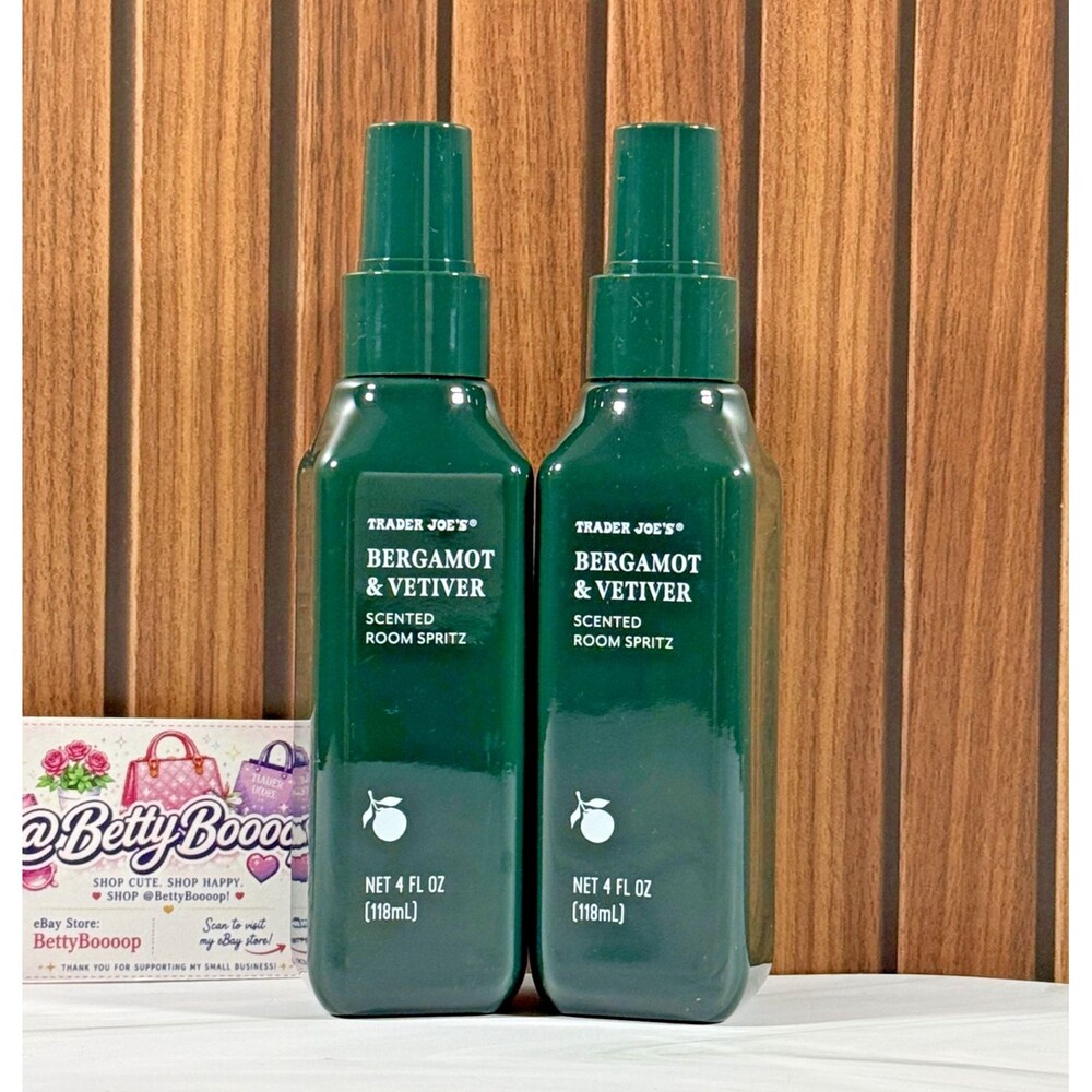Trader Joe's Bergamot & Vetiver ROOM SPRAY SPRITZ LIMITED [SET OF 2] NEW